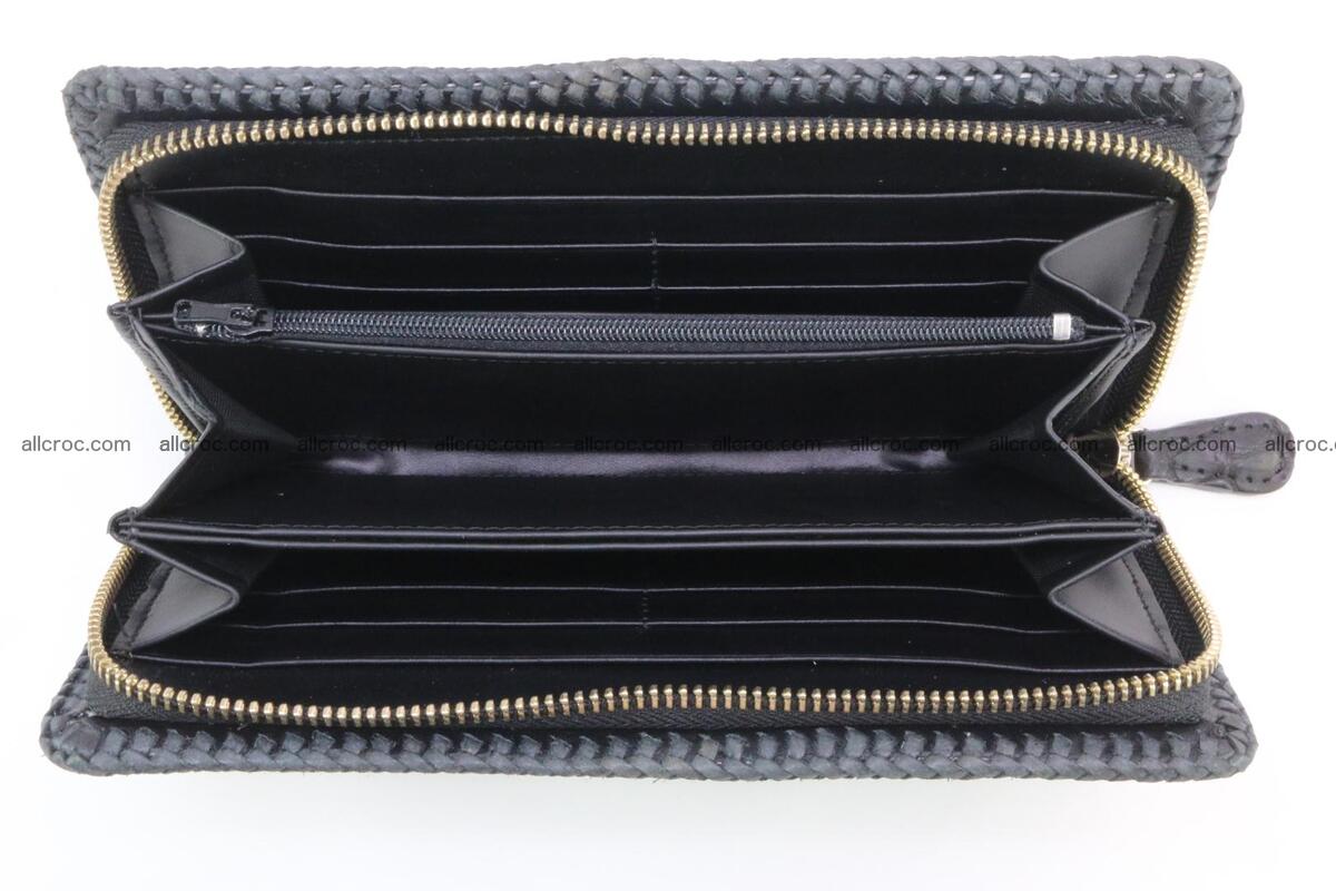 Genuine crocodile hornback wallet with zip 109 Foto 6
