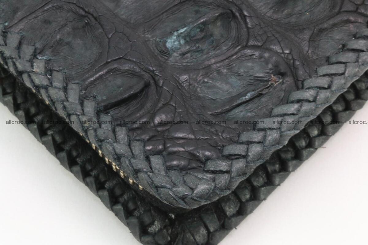 Genuine crocodile hornback wallet with zip 099 Foto 9