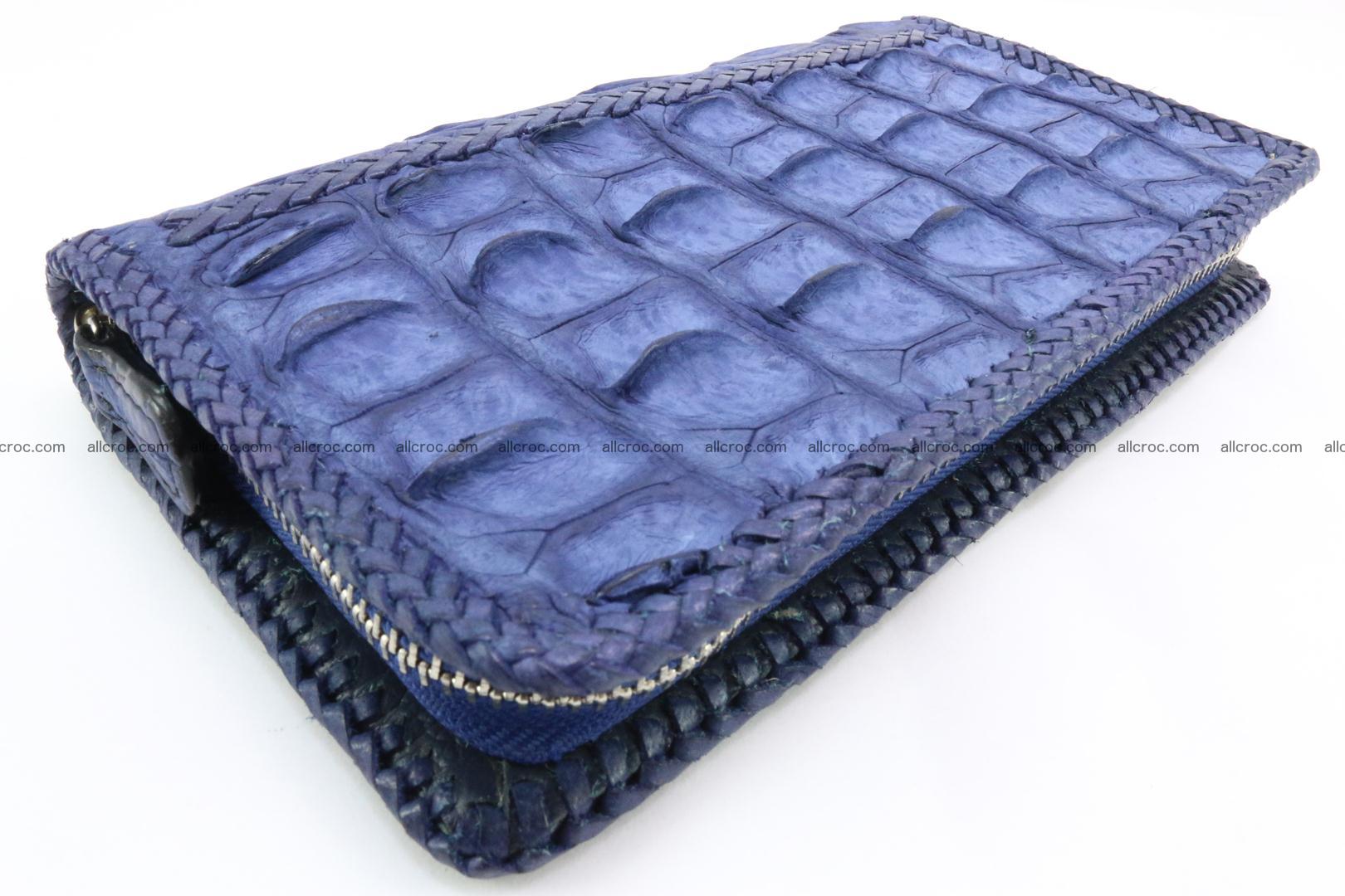 Genuine crocodile hornback wallet with zip 101 Foto 0