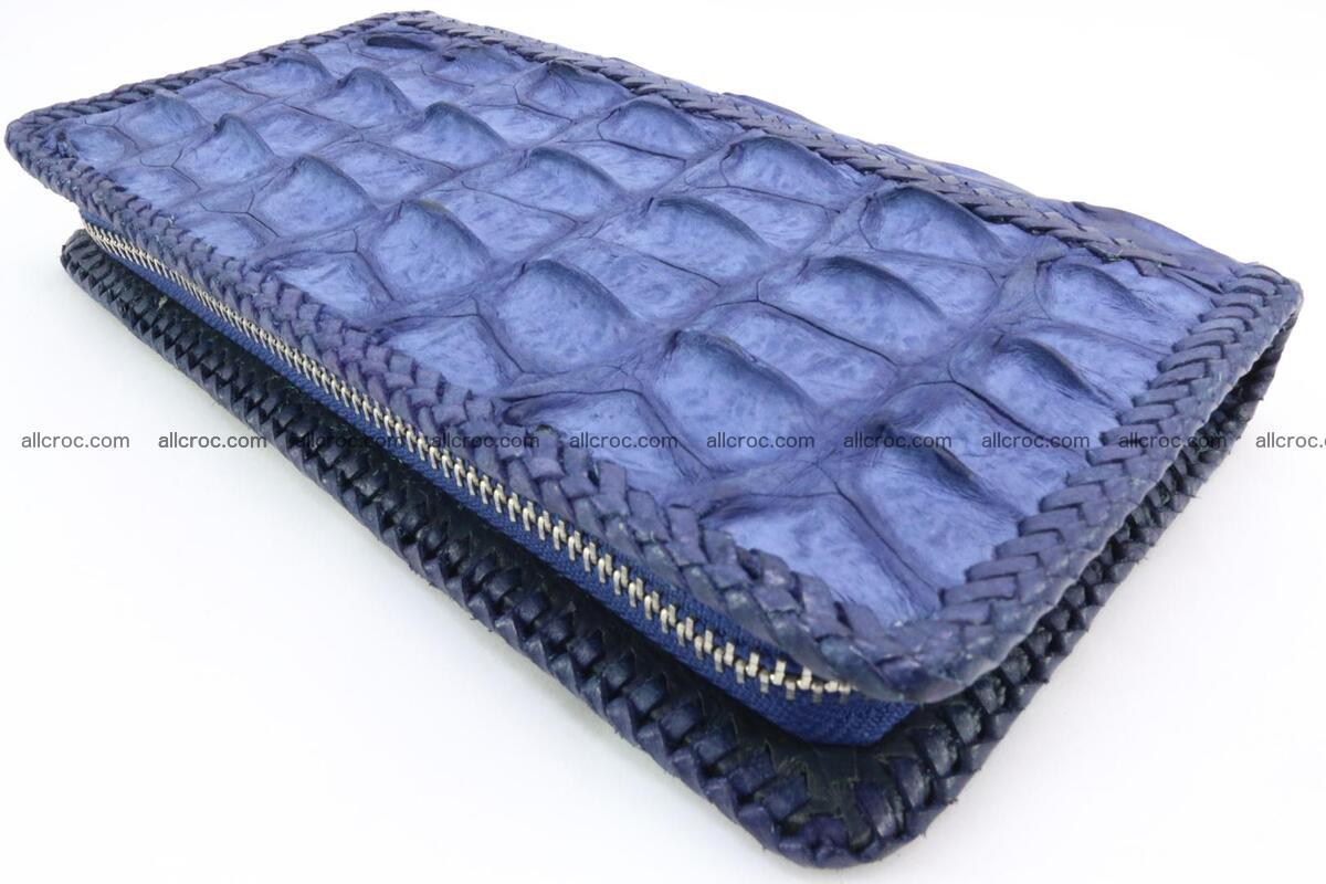 Genuine crocodile hornback wallet with zip 101 Foto 9