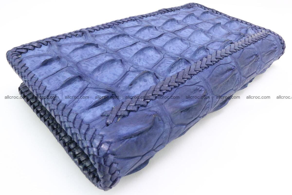 Genuine crocodile hornback wallet with zip 101 Foto 10