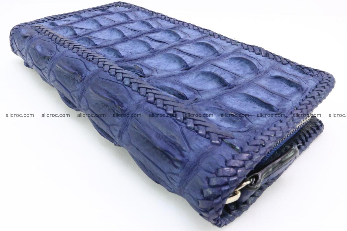 Genuine crocodile hornback wallet with zip 101 Foto 11