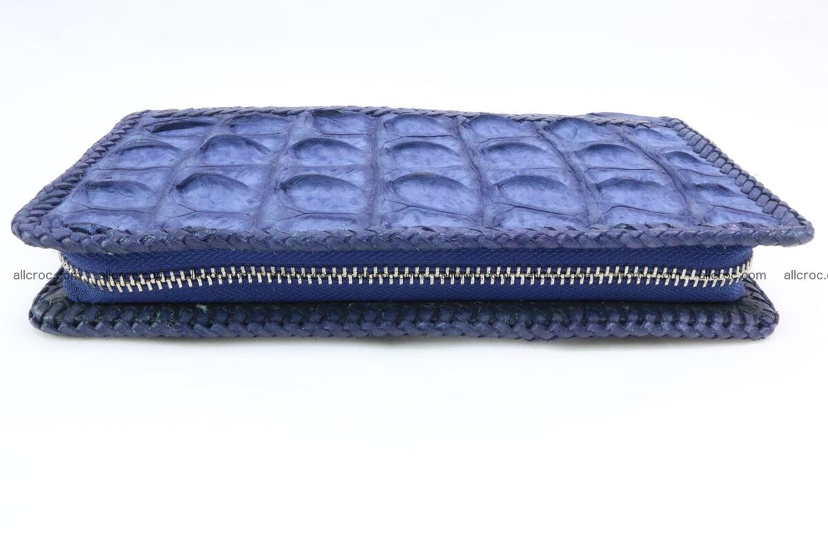 Genuine crocodile hornback wallet with zip 101 Foto 8