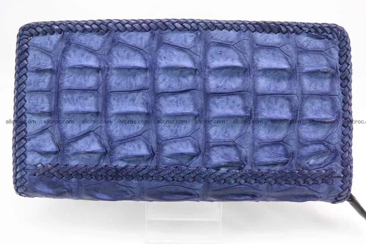 Genuine crocodile hornback wallet with zip 101 Foto 2