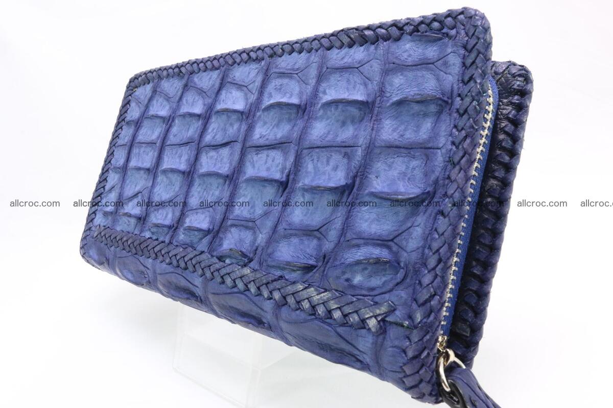 Genuine crocodile hornback wallet with zip 101 Foto 4