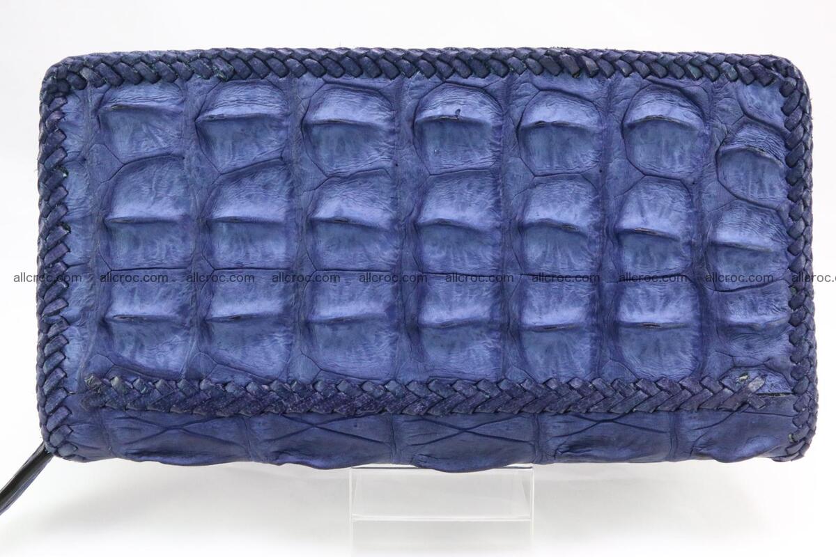 Genuine crocodile hornback wallet with zip 101 Foto 3