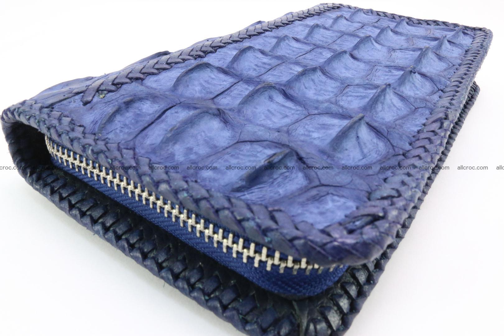 Genuine crocodile hornback wallet with zip 101 Foto 1