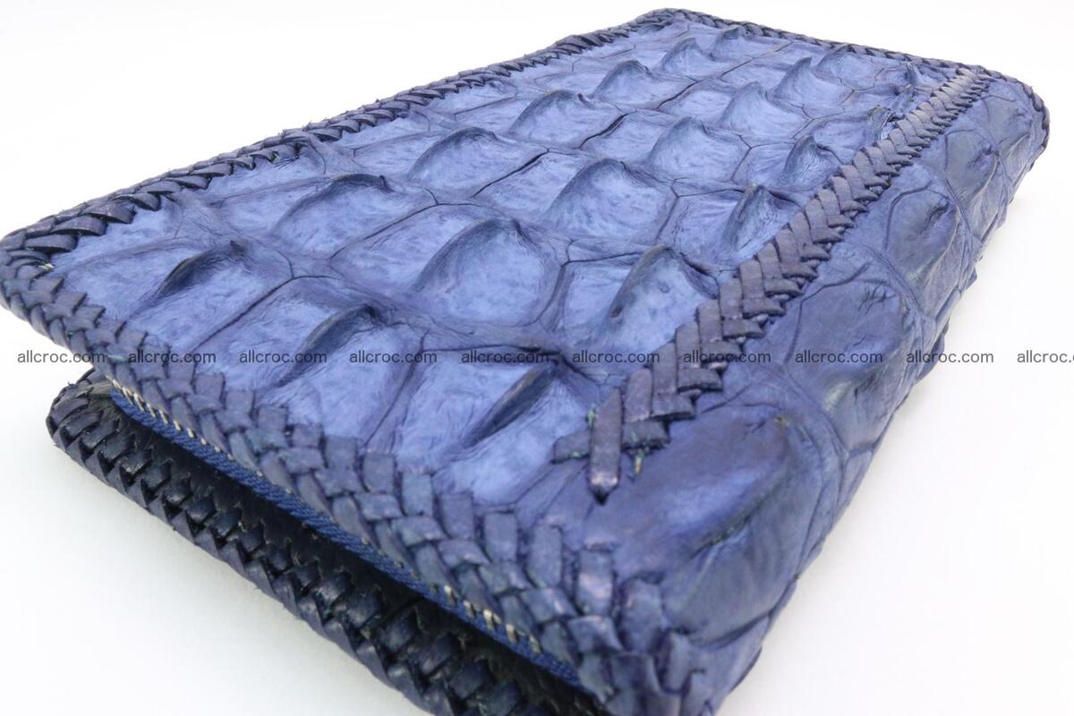 Genuine crocodile hornback wallet with zip 101 Foto 6
