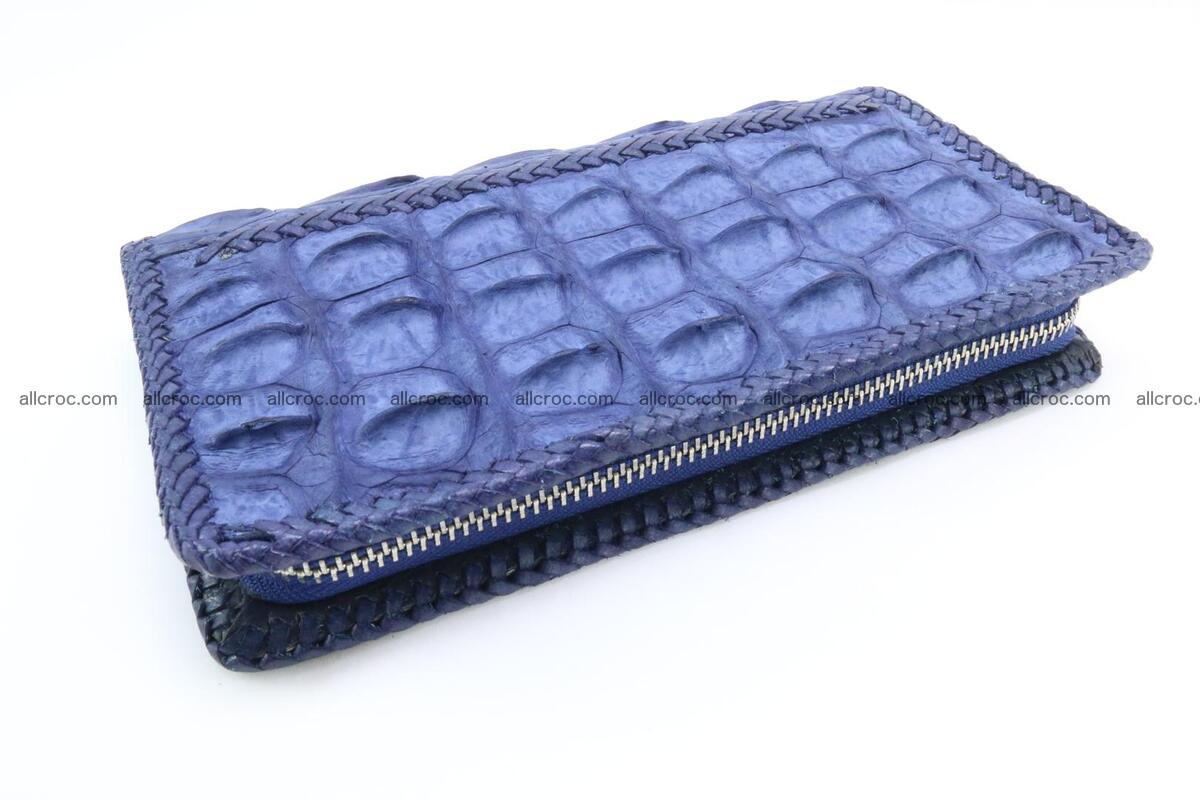 Genuine crocodile hornback wallet with zip 101 Foto 7