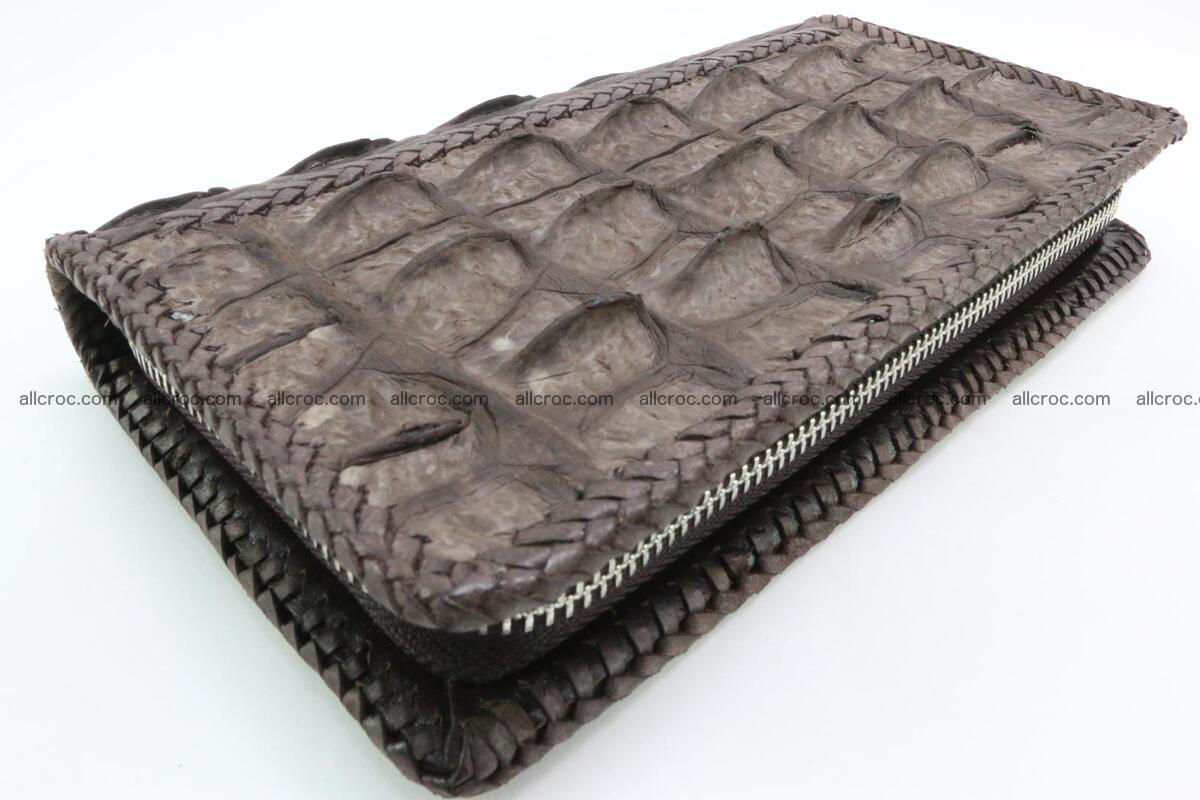 Genuine crocodile hornback wallet with zip 100 Foto 0