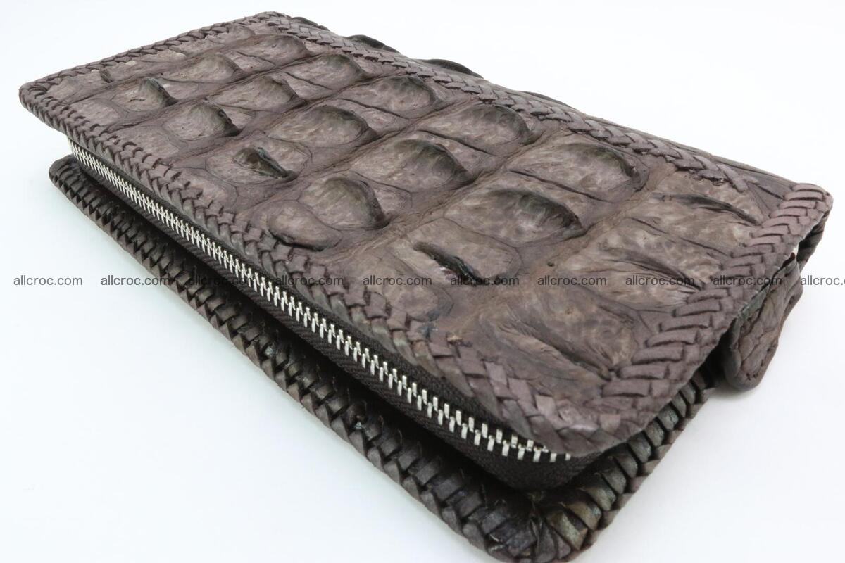 Genuine crocodile hornback wallet with zip 100 Foto 11