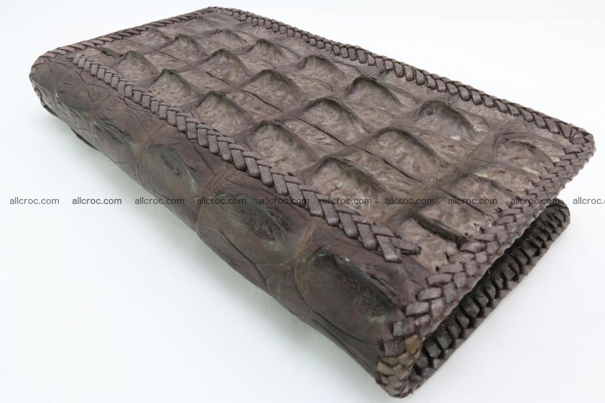 Genuine crocodile hornback wallet with zip 100 Foto 12