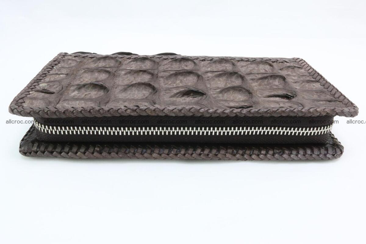 Genuine crocodile hornback wallet with zip 100 Foto 10