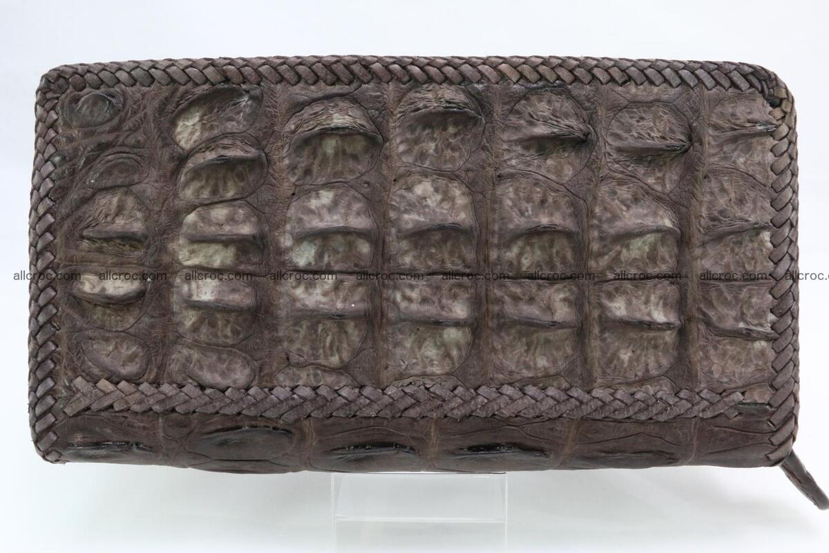 Genuine crocodile hornback wallet with zip 100 Foto 4