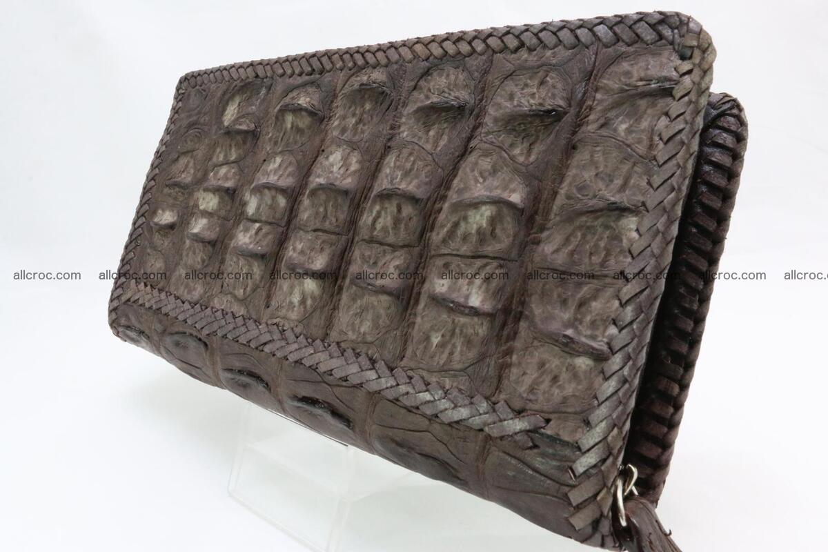 Genuine crocodile hornback wallet with zip 100 Foto 2