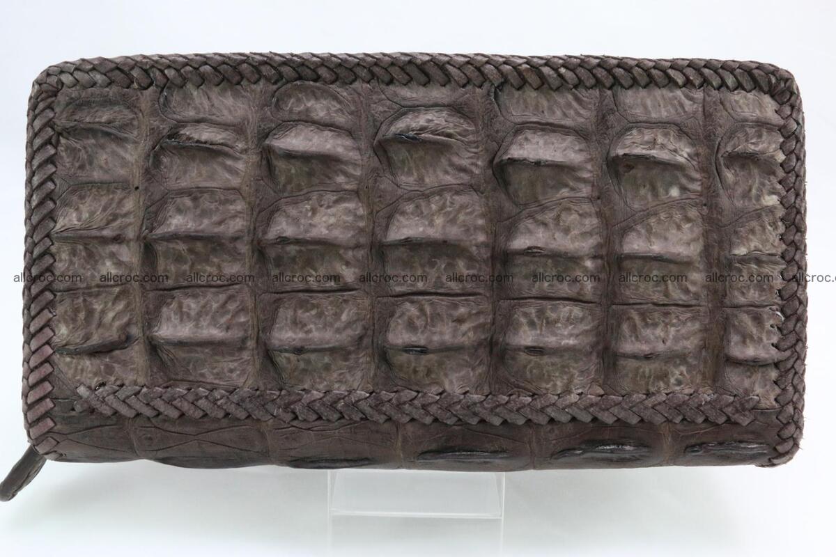 Genuine crocodile hornback wallet with zip 100 Foto 5