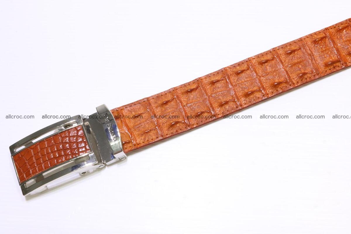 Genuine Crocodile leather double row Hornback belt 007 Foto 4