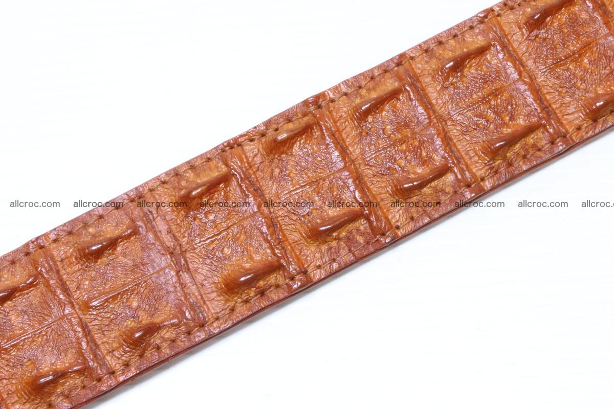 Genuine Crocodile leather double row Hornback belt 007 Foto 6