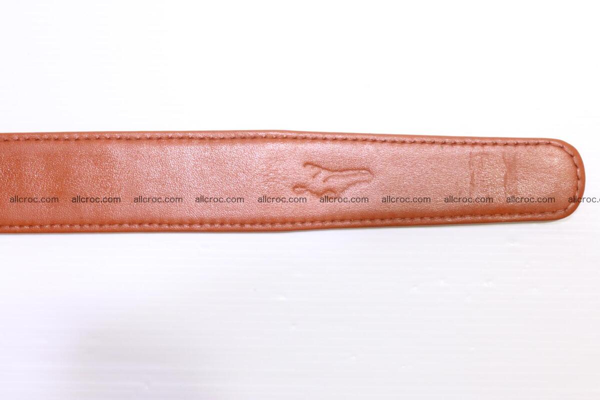 Genuine Crocodile leather double row Hornback belt 007 Foto 8