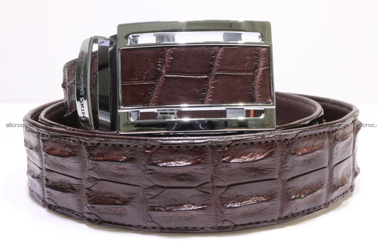 Genuine Crocodile leather double row Hornback belt 008 Foto 0