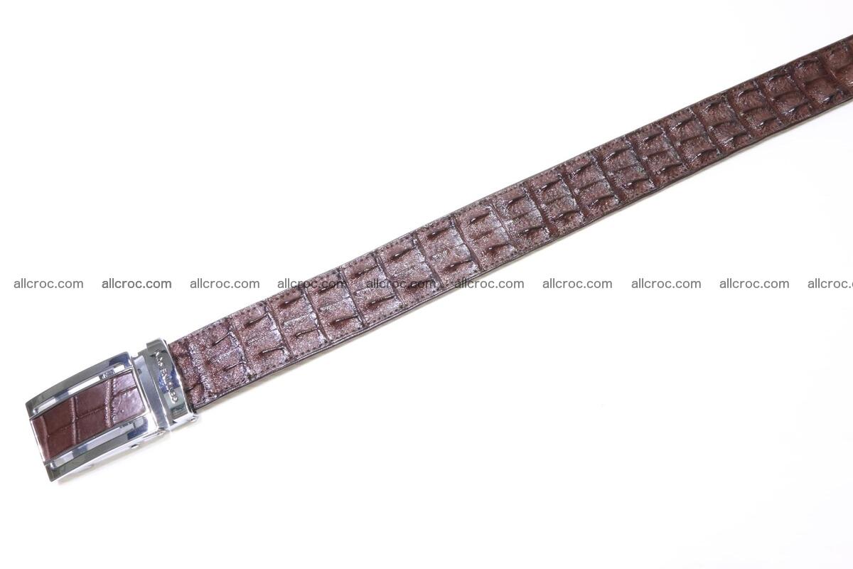 Genuine Crocodile leather double row Hornback belt 008 Foto 2