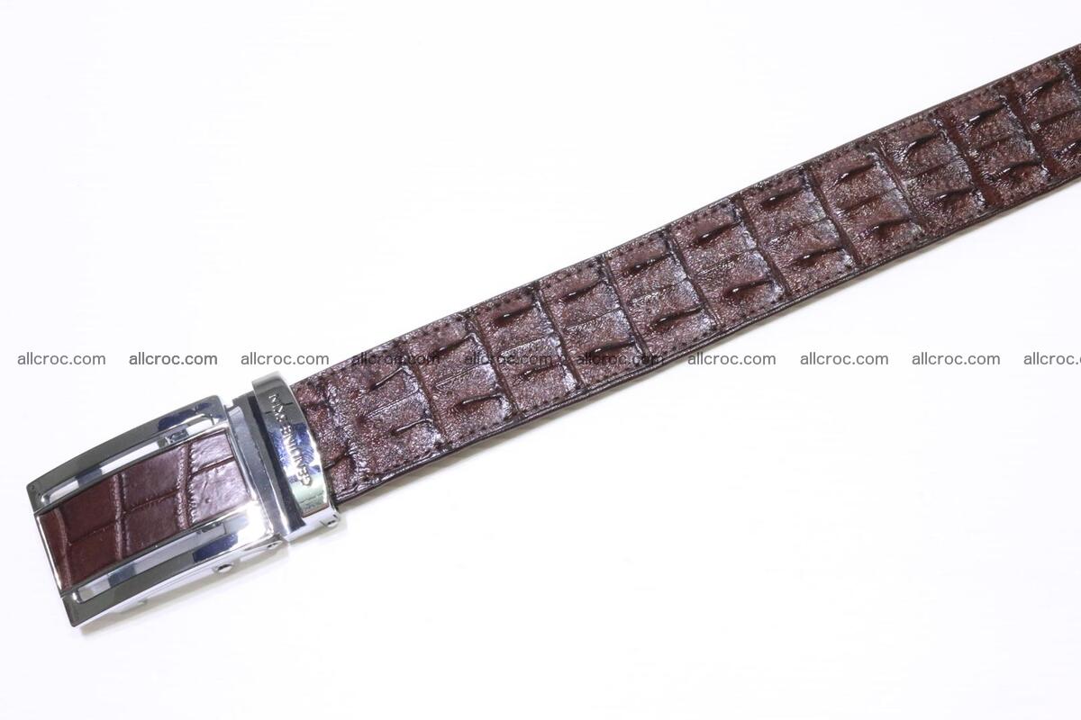 Genuine Crocodile leather double row Hornback belt 008 Foto 4