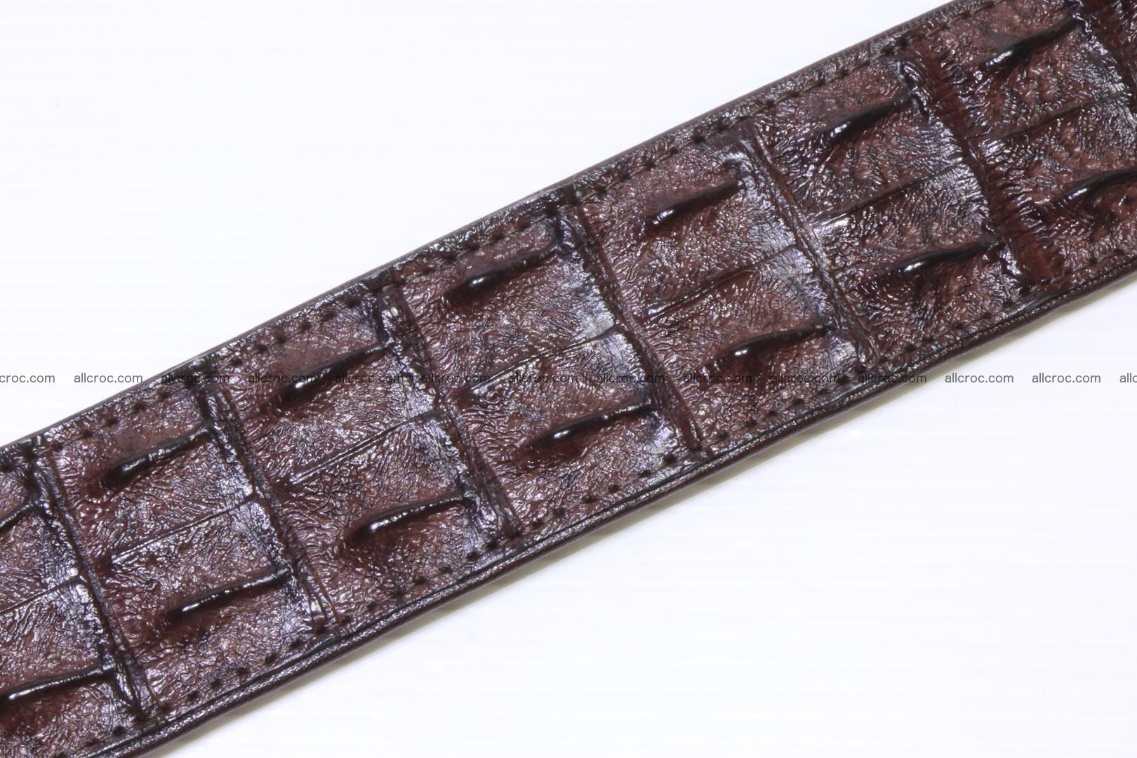 Genuine Crocodile leather double row Hornback belt 008 Foto 6