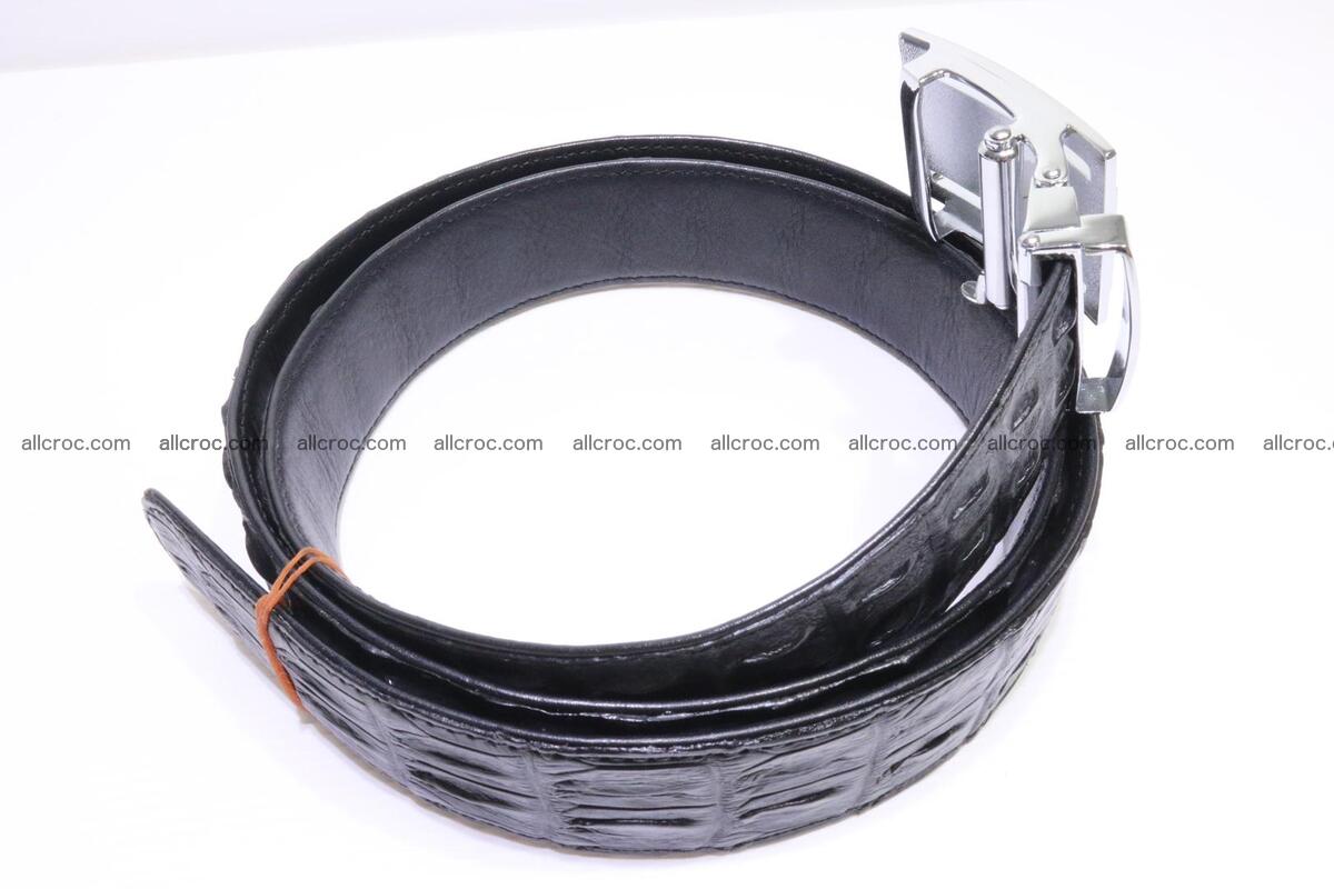 Crocodile leather double row Hornback belt 009 Foto 1