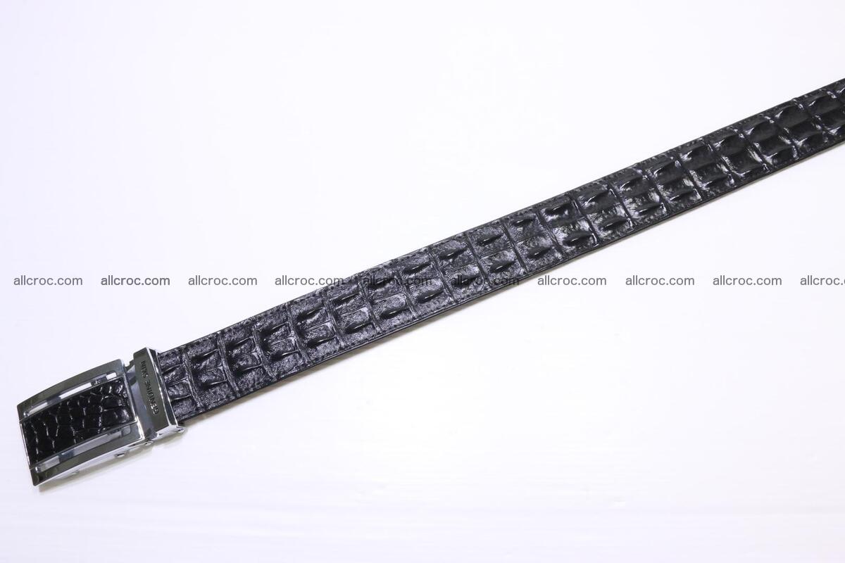 Crocodile leather double row Hornback belt 009 Foto 2