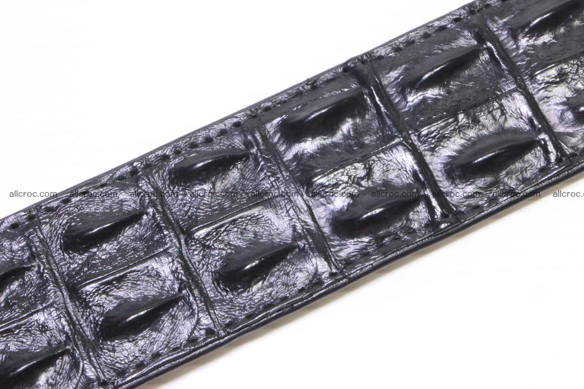 Crocodile leather double row Hornback belt 009 Foto 6