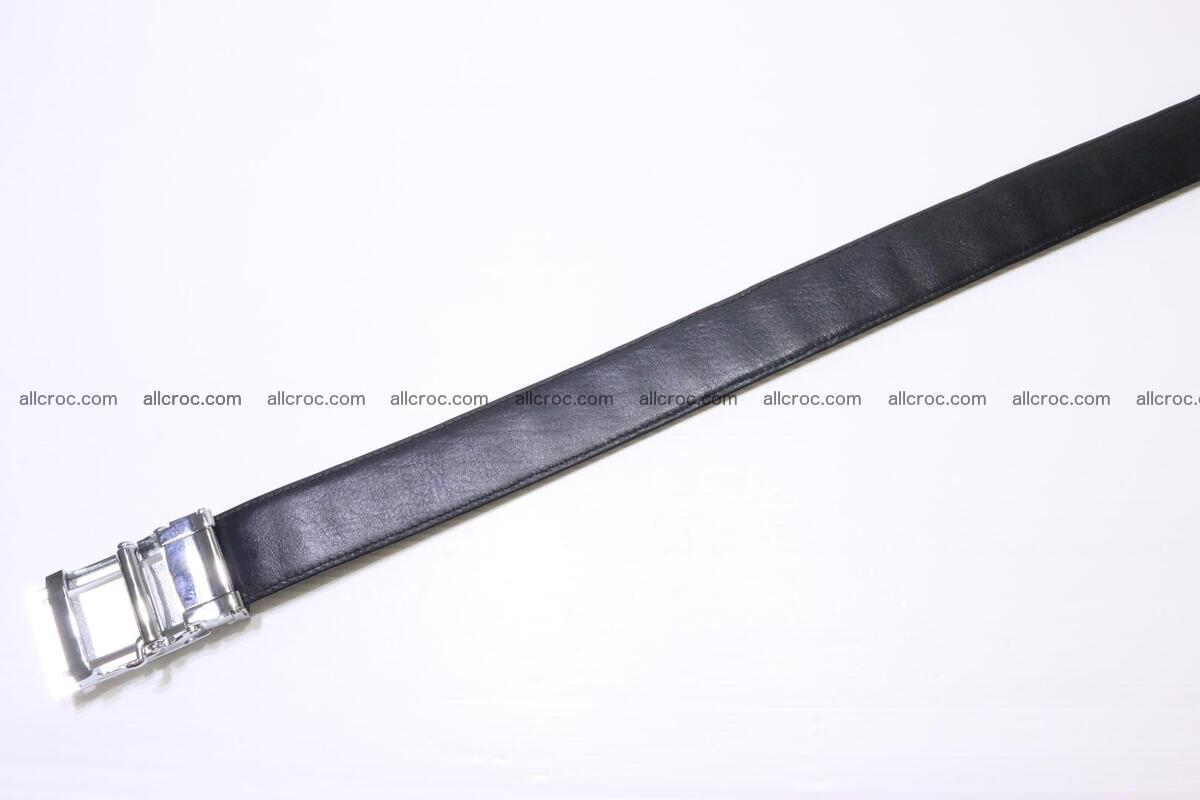 Crocodile leather double row Hornback belt 009 Foto 3
