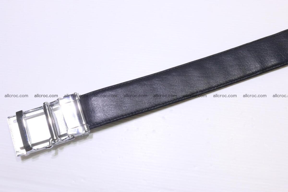 Crocodile leather double row Hornback belt 009 Foto 4