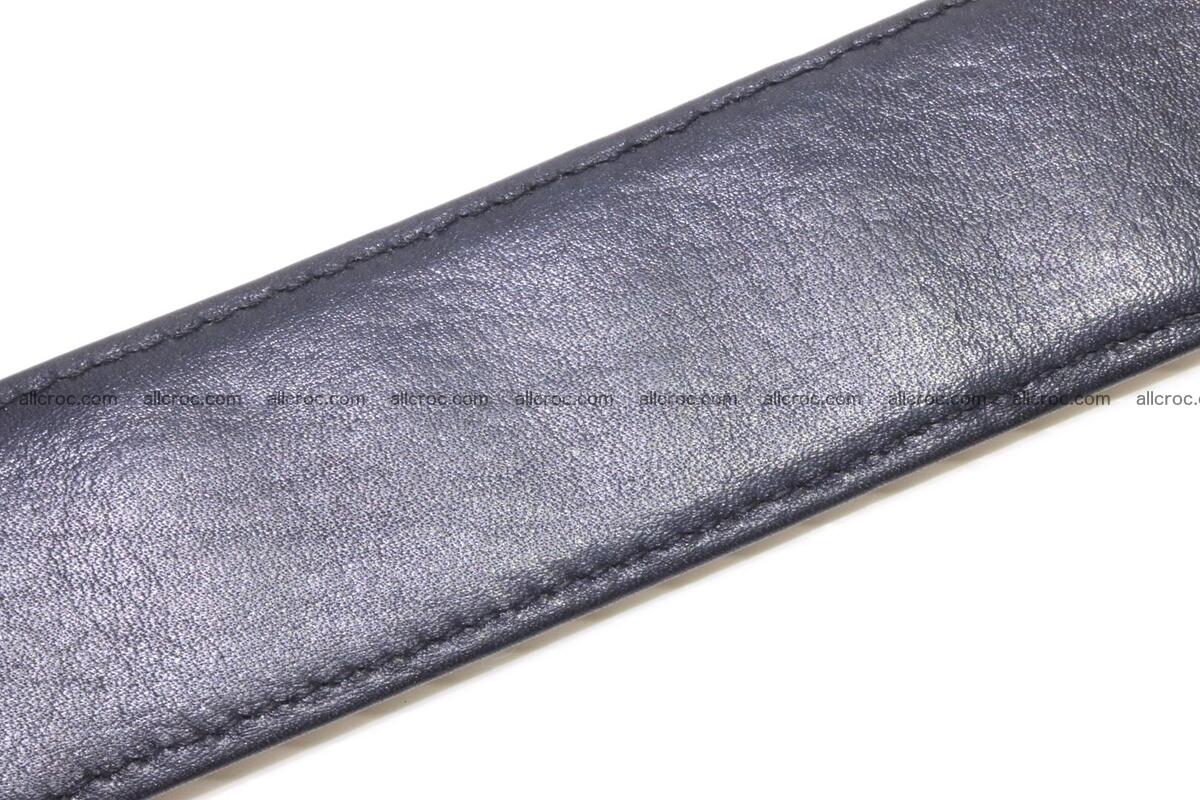 Crocodile leather double row Hornback belt 009 Foto 7