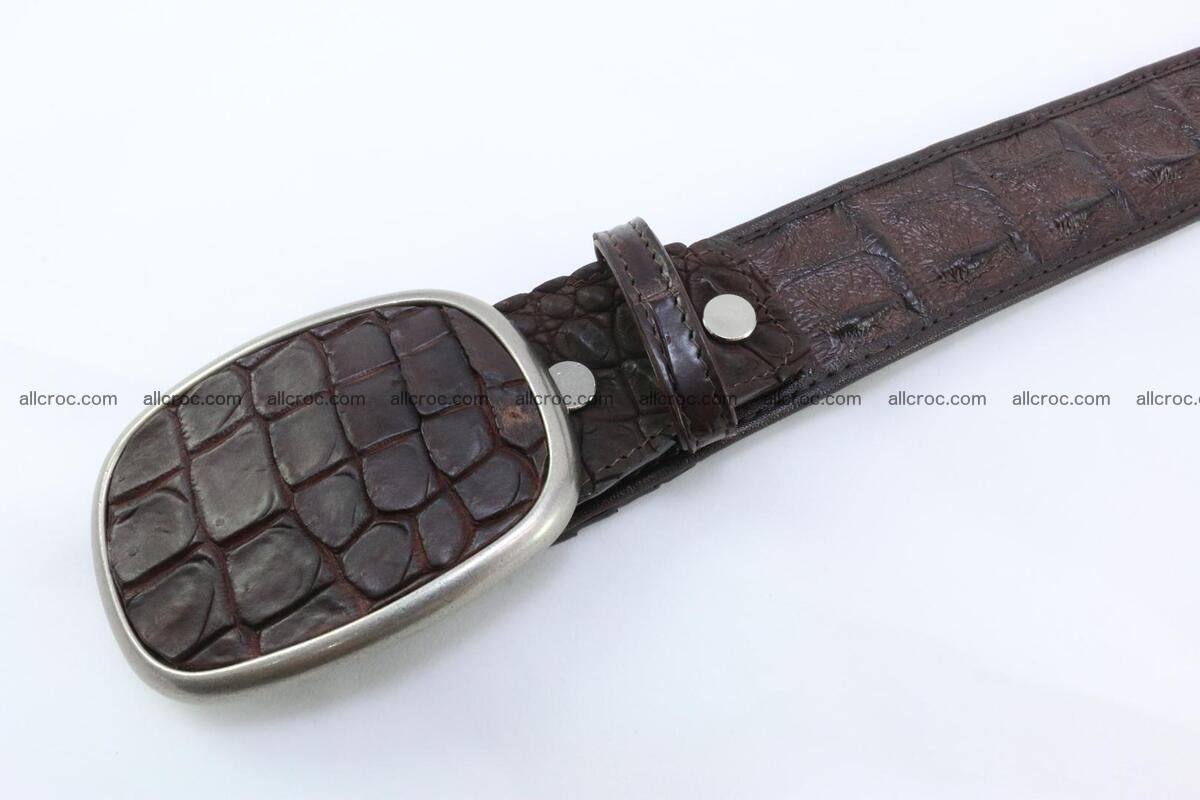 Genuine crocodile leather hornback belt 097 Foto 3