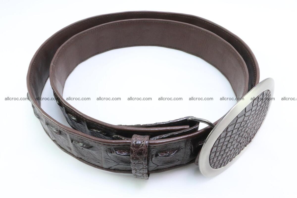 Genuine crocodile leather hornback belt 094 Foto 2