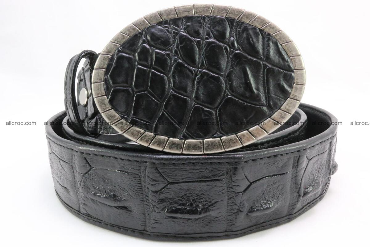 Genuine crocodile leather hornback belt 096 Foto 1
