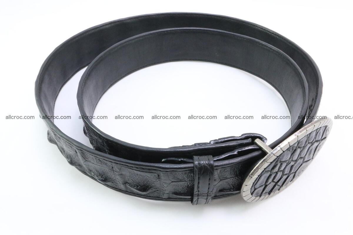 Genuine crocodile leather hornback belt 096 Foto 2