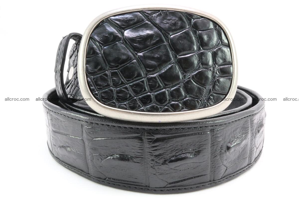 Genuine crocodile leather hornback belt 098 Foto 1