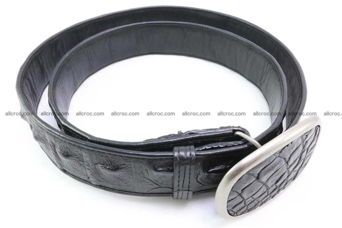 Genuine crocodile leather hornback belt 098 Foto 2