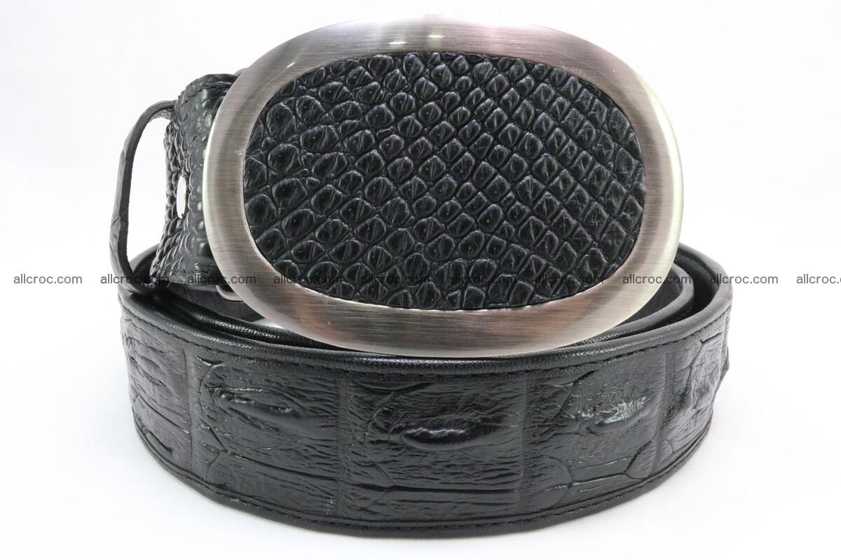 Genuine crocodile leather hornback belt 093 Foto 2