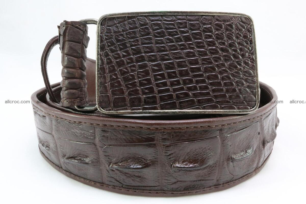 Genuine crocodile leather hornback belt 092 Foto 1