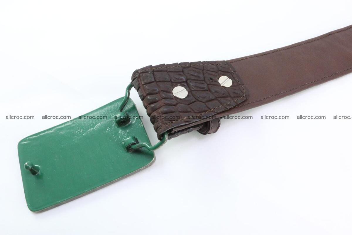 Genuine crocodile leather hornback belt 092 Foto 4