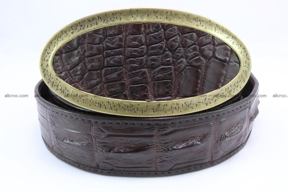 Genuine crocodile leather hornback belt 090 Foto 1
