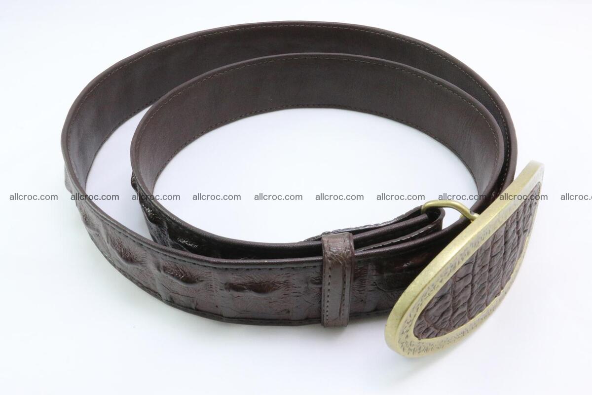 Genuine crocodile leather hornback belt 090 Foto 4