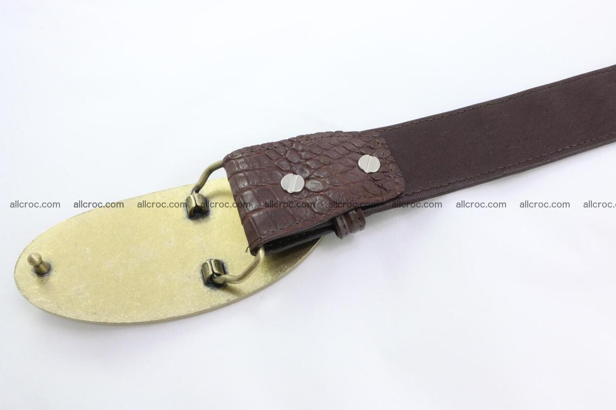 Genuine crocodile leather hornback belt 090 Foto 3