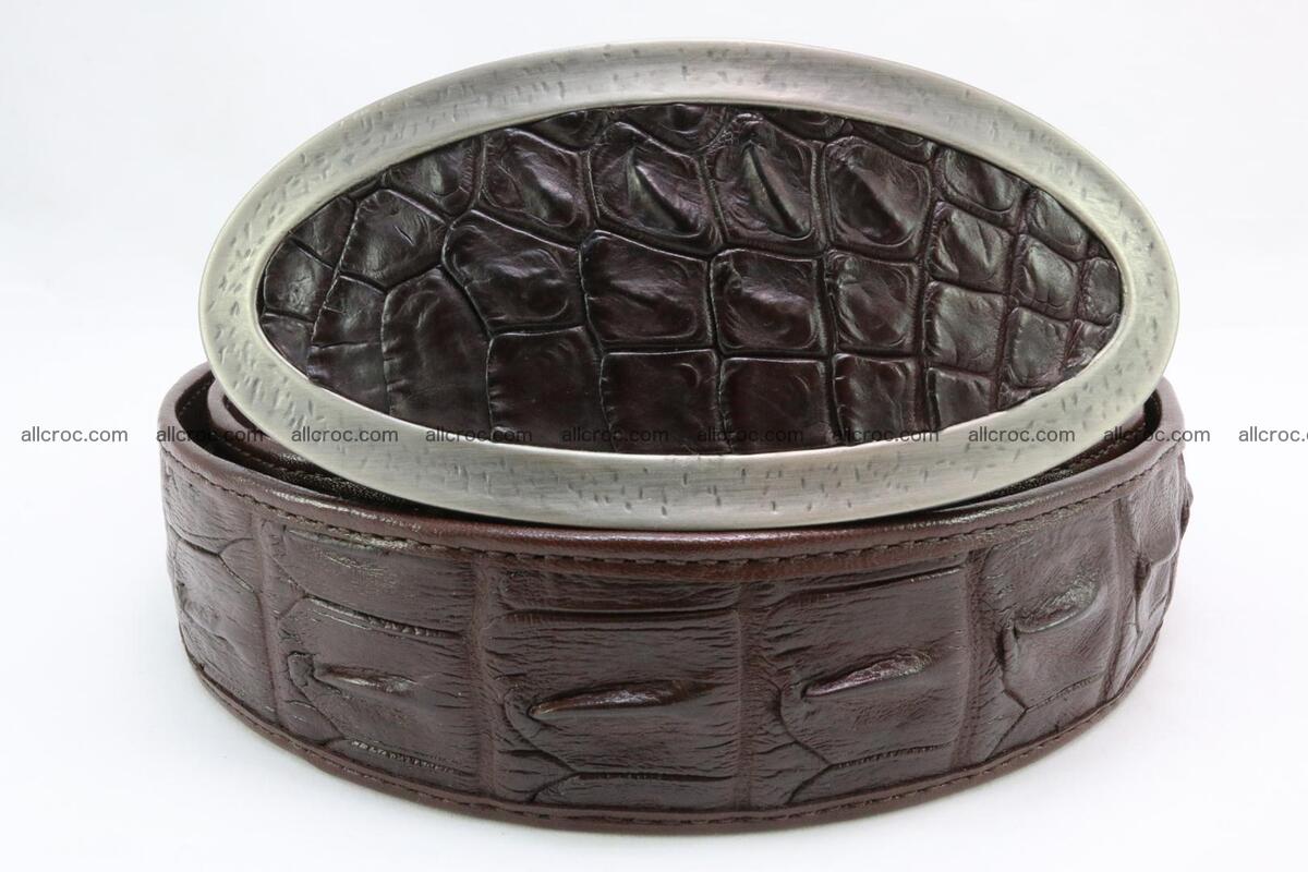 Genuine crocodile leather hornback belt 089 Foto 4
