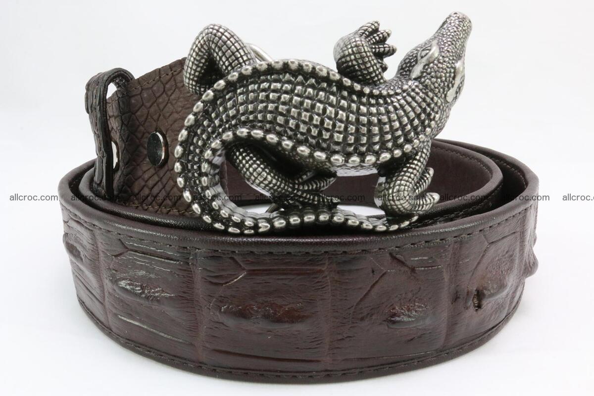 Genuine crocodile leather hornback belt 080 Foto 1