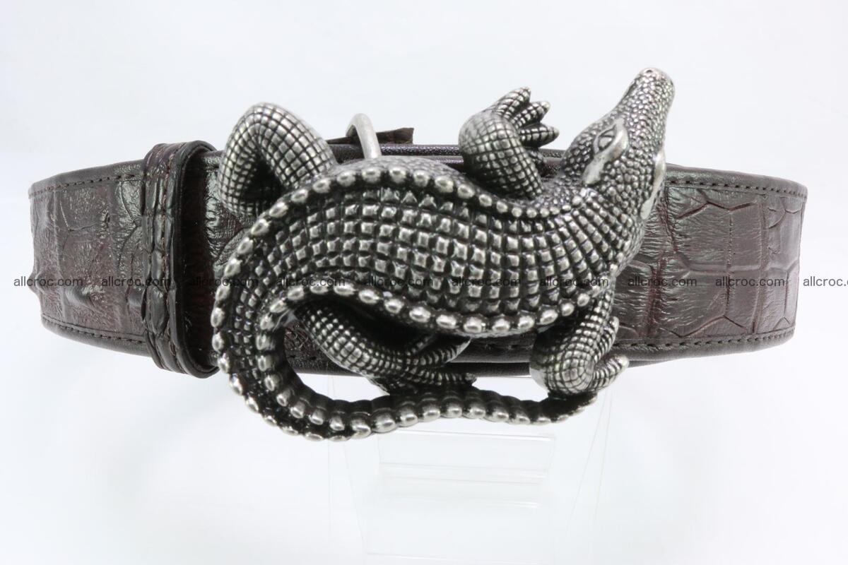 Genuine crocodile leather hornback belt 080 Foto 0