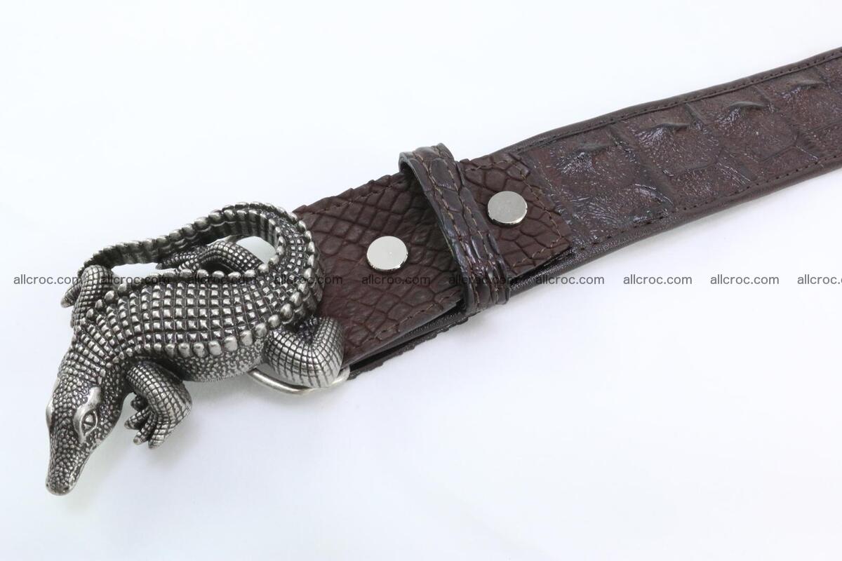 Genuine crocodile leather hornback belt 080 Foto 4