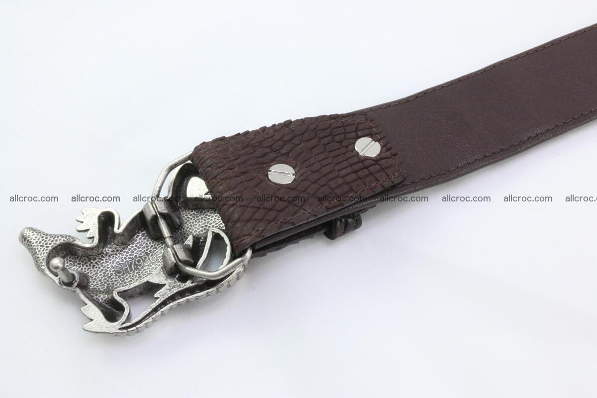Genuine crocodile leather hornback belt 080 Foto 3